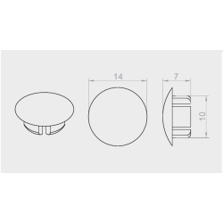 Zatyczka PVC do prowadnicy aluminiowej
