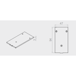 Zatyczka dolna płaska prowadnicy podziałowej | różne warianty
