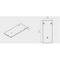 Zatyczka dolna płaska prowadnicy podziałowej | różne warianty