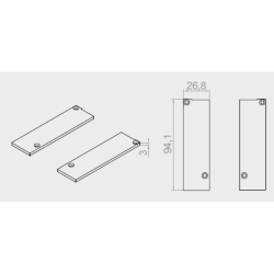 Zatyczka dolna płaska prowadnicy