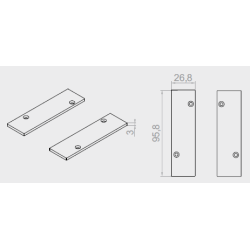 Zatyczka dolna płaska prowadnicy F-FBR-030 | PARA | różne kolory
