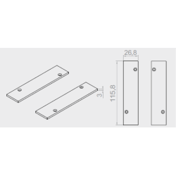 Zatyczka dolna płaska prowadnicy F-FBR-40 | PARA | różne kolory