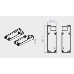 Zatyczka dolna PVC prowadnicy F-FBR-010|  różne kolory