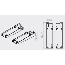 Zatyczka dolna PVC prowadnicy F-FBR-020|  różne kolory