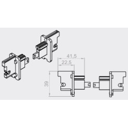 Końcówka listwy dolnej do blokady KLIK-KLAK w moskitierze | różne kolory