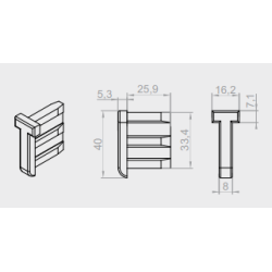 Zatyczka listwy dolnej