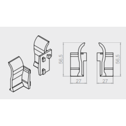 Ślizgacz do profila PA 39-45 | roleta TP1000K